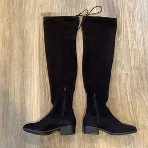 Black Suede Over the Knee Boots Size 5.5